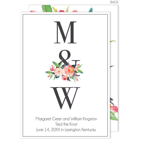 Watercolor Bouquet Wedding Announcements